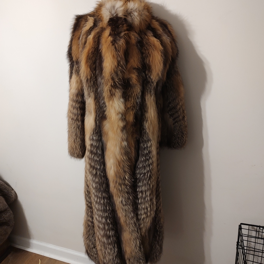 Vintage Long fox fur coat